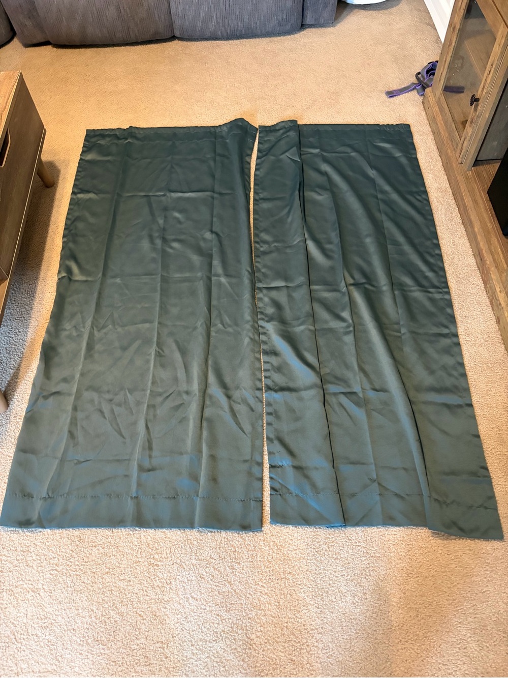 Mainstays Dark Teal Curtain Panels - 30” x 63”